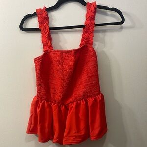 Red summer top! (Not cropped)